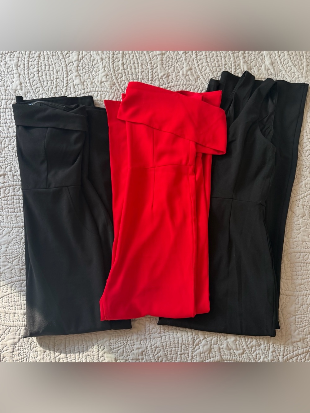 Lot - *three* Like New Jumpsuits - Wide Leg Sleeveless and Off Shoulder Medium